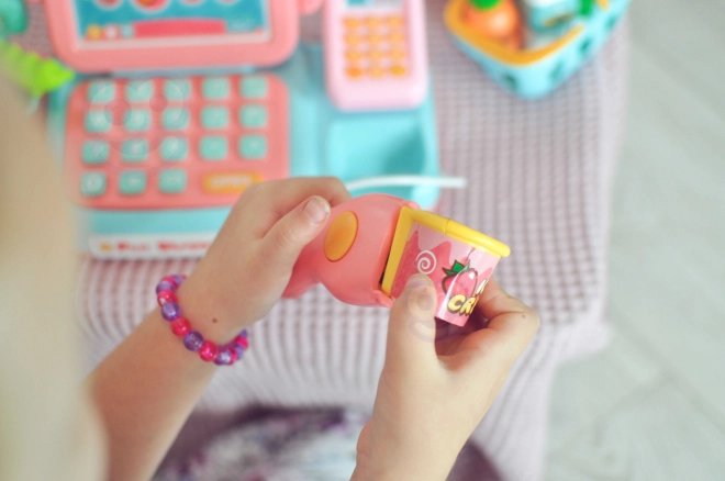 kassa voor kinderen met scanner, weegschaal en microfoon WOOPIE + 24 accessoires