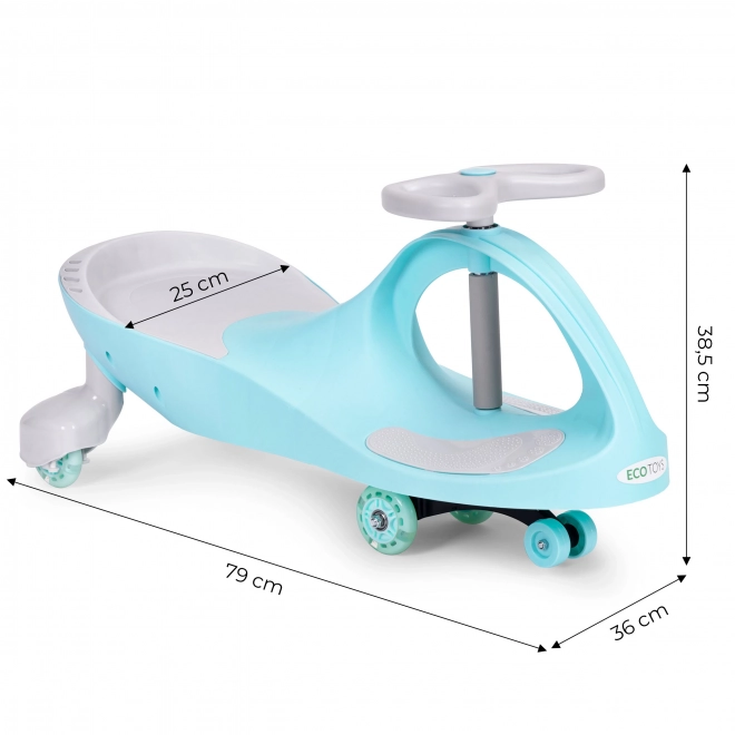 Kinderspeelgoedauto met verlichte wielen blauw Ecotoys