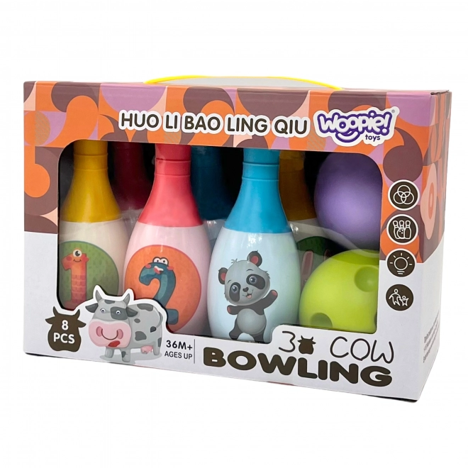 Quilles pour enfants avec animaux et chiffres