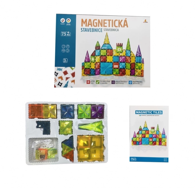 Magnetic Construction Set for Children - 75 Pieces