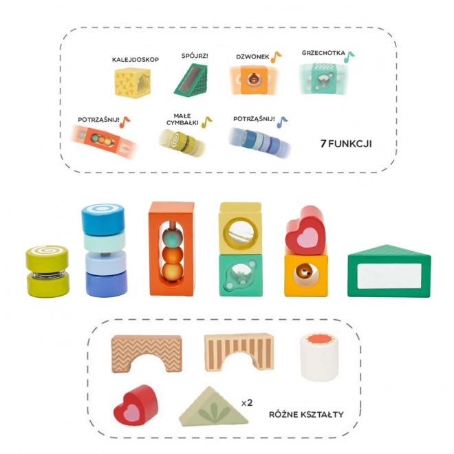 Classic World Wooden Sensory Blocks Montessori Set