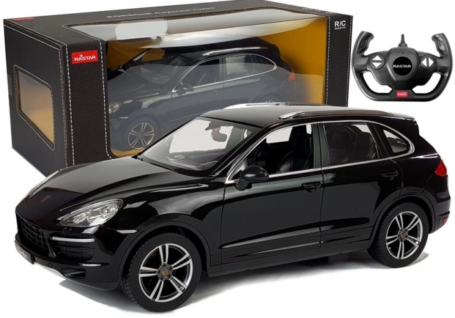 Rastar R/C Porsche Cayenne Turbo Rastar 1:14 zwart met afstandsbediening