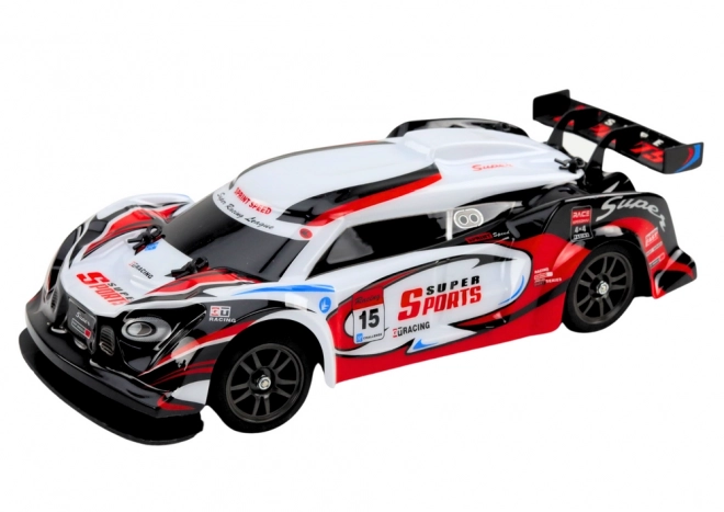 RC Race Car 1:16 Drift with Interchangeable Wheels Red-White