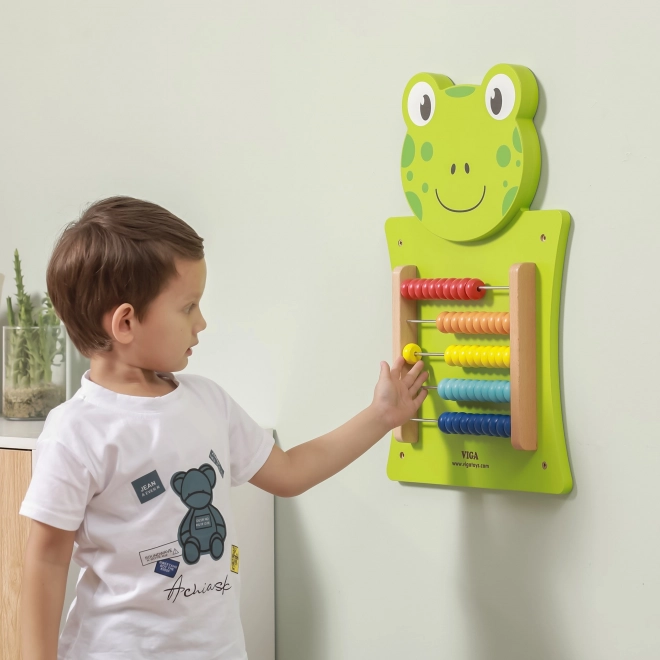 Viga houten bord met telraam kikker montessori FSC-certificaat