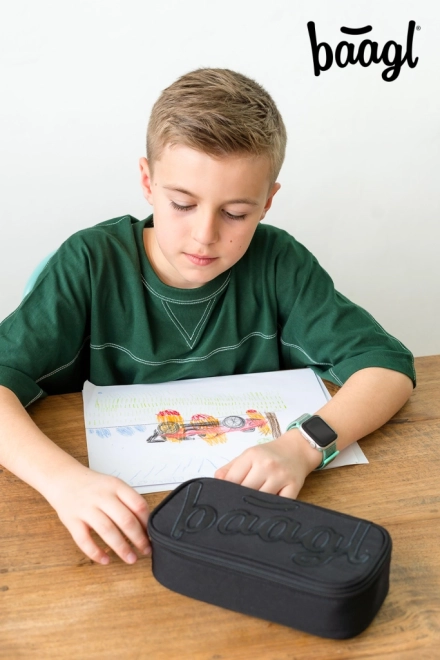 school pencil case BAAGL Darkness made from recycled material