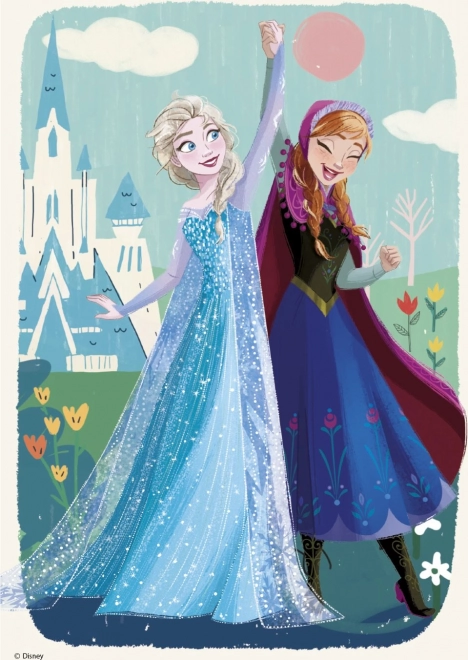 Puzzel Frozen: Anna en Elsa 2x77 stukjes