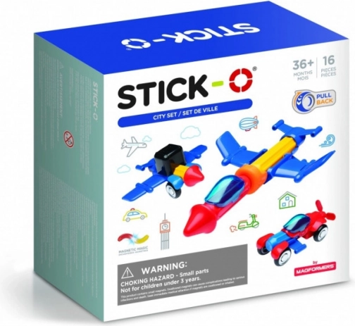 magnetic construction set STICK-O City Set 16 pieces