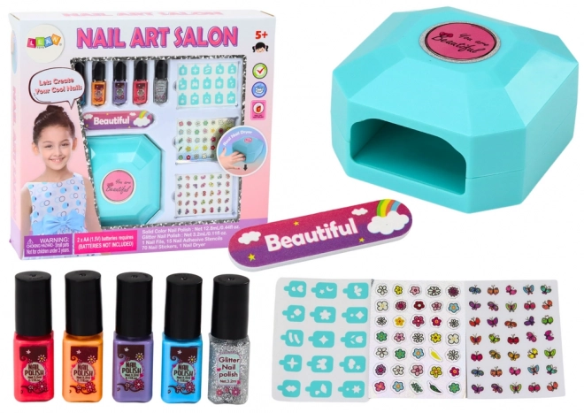 Kit de Manucure Vernis Autocollants Séchoir