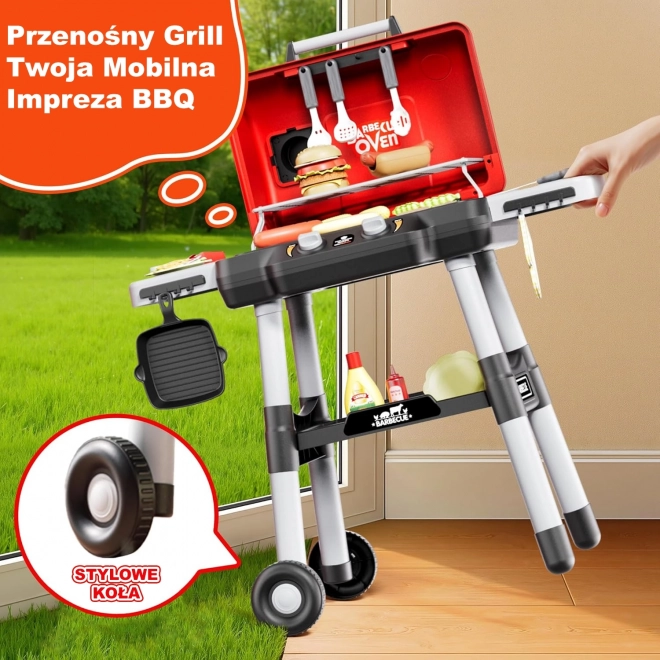 Kinderbarbecue Grill met LED lichten, 31-delige set Woopie