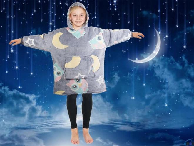 Lichtgevende warme kinderhoodie met capuchon