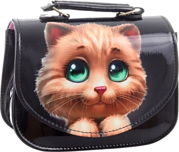 Schoudertas met kattenmotief