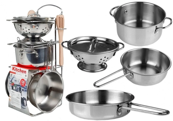Set aus Edelstahl-Küchengeschirr 8 Stk.