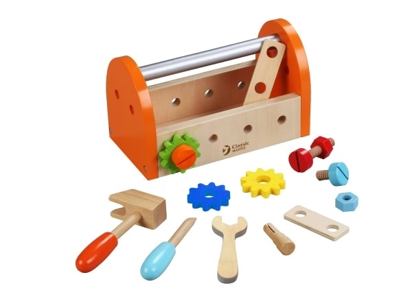 Set für kleine Tischler mit Holzwerkzeug
