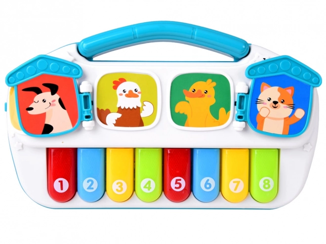 Vrolijk muziekpiano met dieren