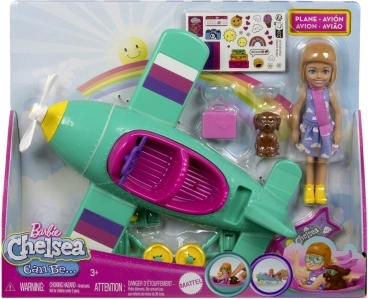 Barbie Chelsea – Flugzeug mit Pilotinnen-Puppe und Hündchen