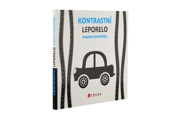 Knížka Contraste leporello Moyens de transport 15,5x15cm 0m+