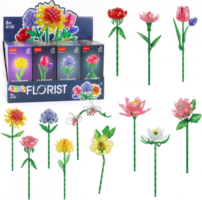 Flower Building Set – creative compositions with 60–150 pieces