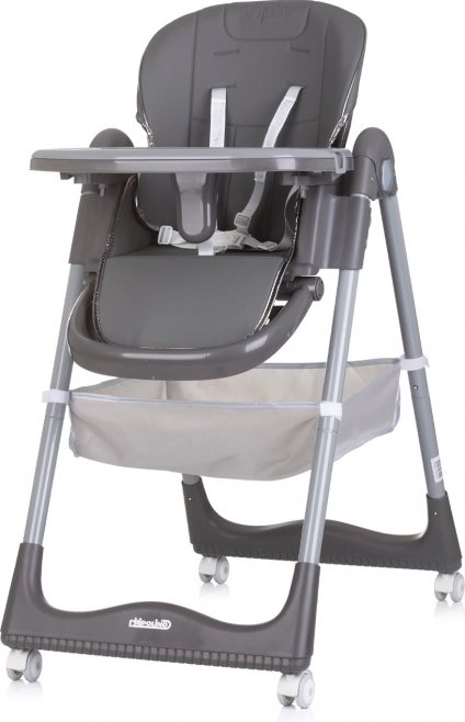 Chaise haute First Spoon de couleur grise
