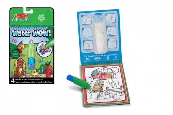 Magisch watertekenen dieren kleurboek met waterpenseel