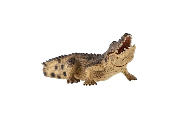 Nijl krokodil knuffel plast 18cm in zakje