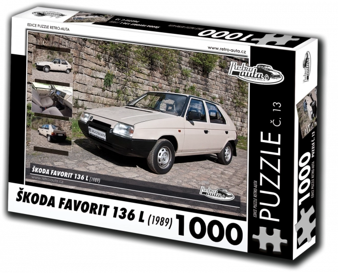 Puzzel RETRO-AUTA Škoda Favorit 136 L 1000 stukjes
