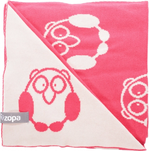 Couverture pour enfant Little Owl Redwine en coton Zopa