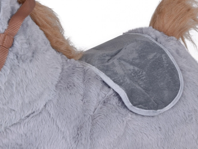 Pluche springpaardje grijs – Grijs