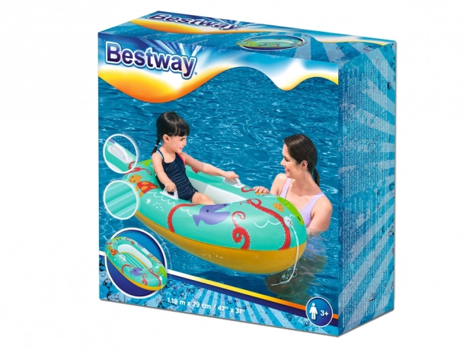 Bestway opblaasboot voor kinderen met zeediermotieven