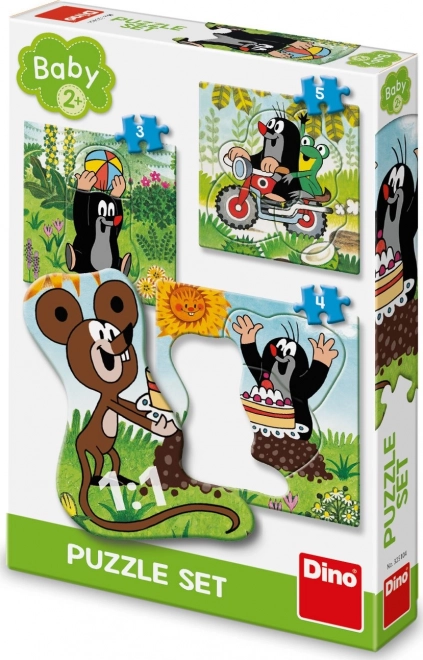 Dino Baby Puzzle Little Mole on the Meadow 3-in-1