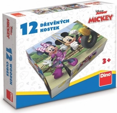 wooden licensed cubes Mickey Mouse – 12 cubes