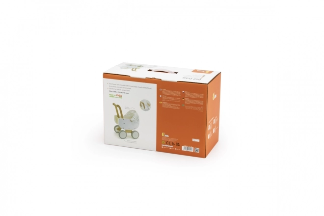 Houten diepe kinderwagen