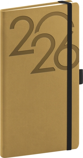 Pocket Diary in Gold Color 2026