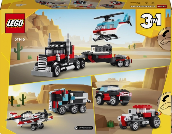 Lego Creator Vrachtwagen met Platform en Helikopter