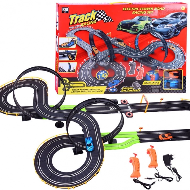 Large Racing Track with 2 Cars, Track Length 787 cm