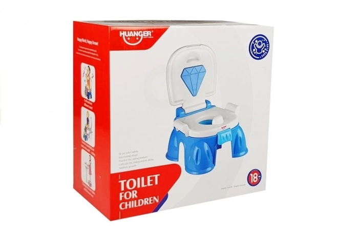 Kinderpotje met diamant blauw-wit