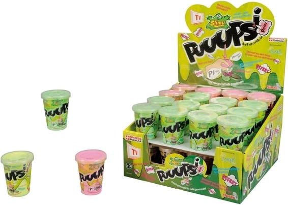 Slime péteur en gobelet 80 g – 3 couleurs