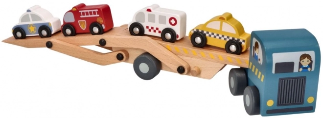 Caravan met reddingsvoertuigen