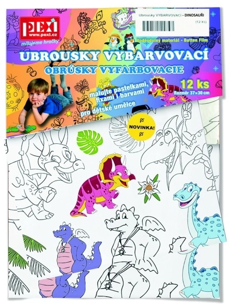 Kleur servetten dinosaurussen