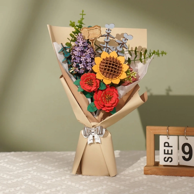 Wooden 3D Puzzle Flower Bouquet Rowood