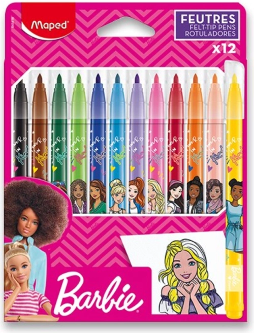 feutres Barbie 12 pcs MAPED