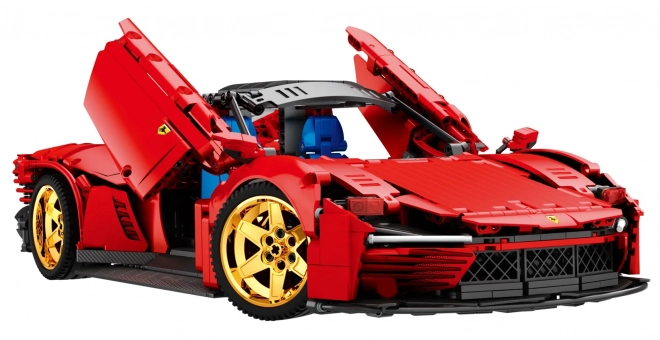Set bouwstenen rode sportauto
