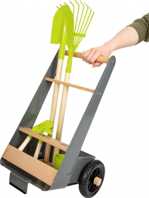 Metal Garden Cart with Tools