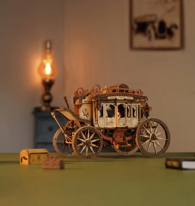 RoboTime 3D puzzel muziekdoos Koets