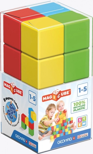 GEOMAG Cubes magnétiques Magicube Green Line 8 cubes