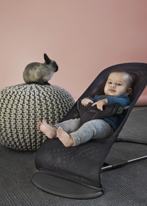 BABYBJORN - Wipstoeltje BLISS MESH - Parelroze –  Antraciet