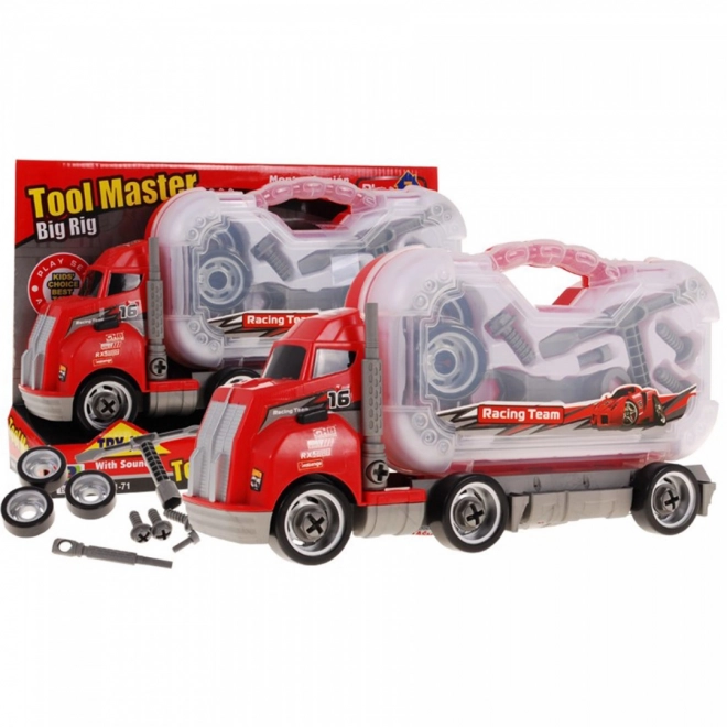 LKW 2-in-1 mit Werkzeugkoffer für Kinder 3+