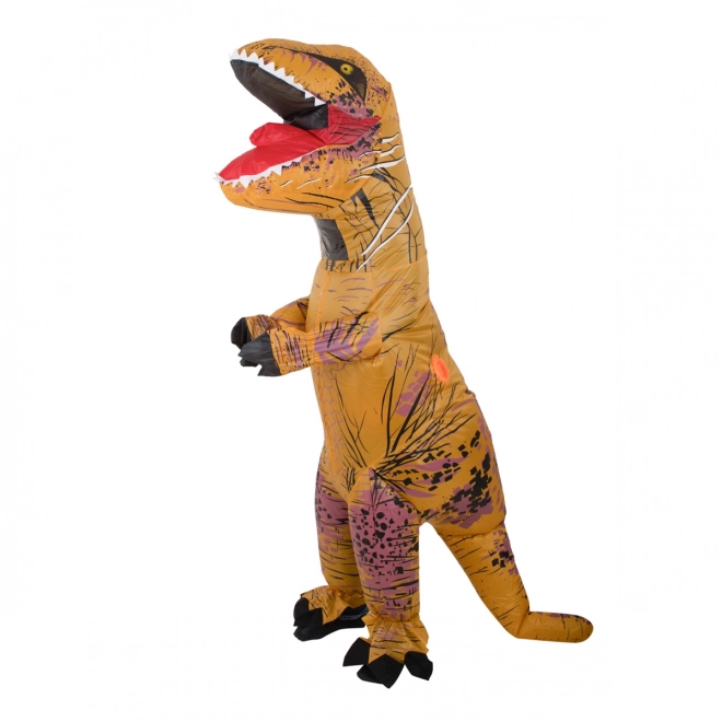 Opblaasbaar dinosaurus kostuum T-REX bruin