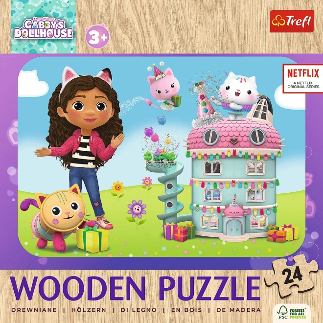 Holzpuzzle Lustige Gabby und Freunde 24 Teile