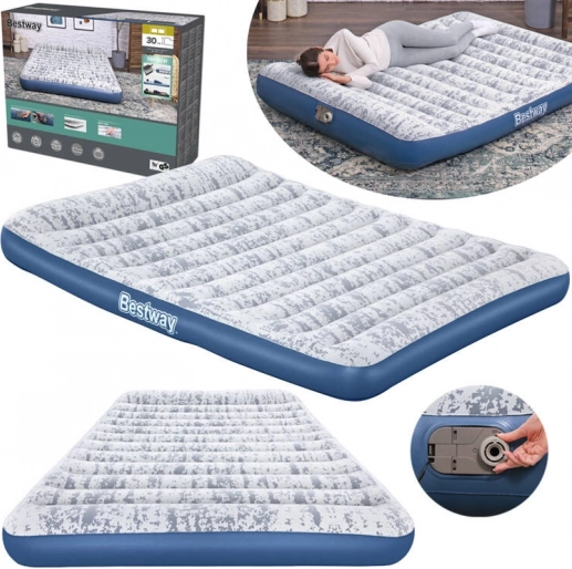 Bestway inflatable mattress Queen 203 × 152 × 30 cm with integrated pump