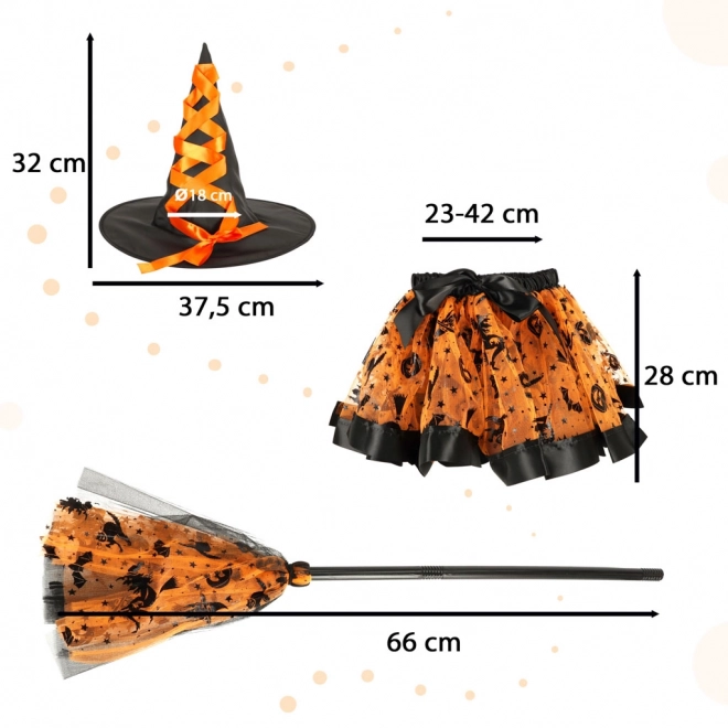 Carnavalskostuum hekserij oranje
